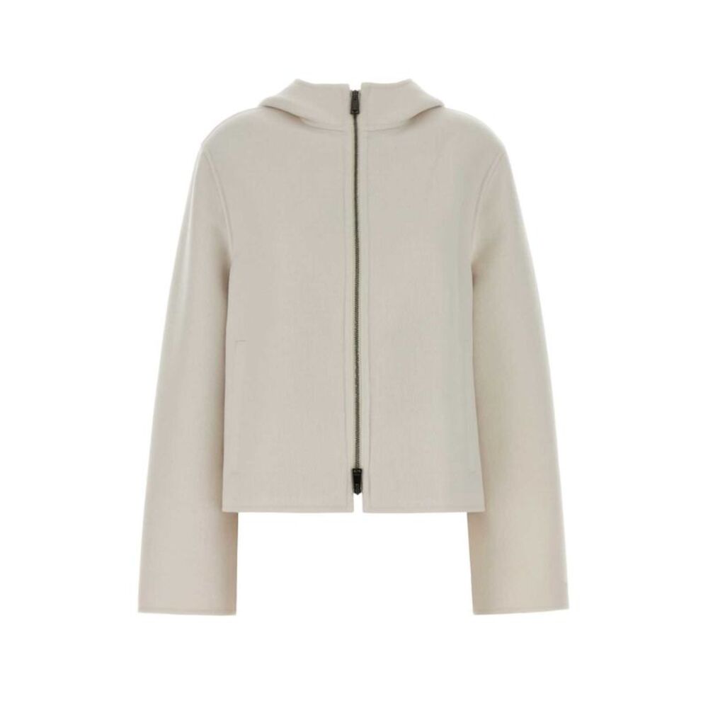 Fendi Women White Wool Blend Jacket